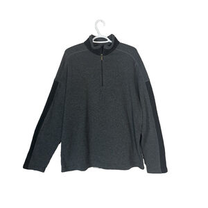 LANDS' END Men's Gray Full Sleeve Sweater Jacket